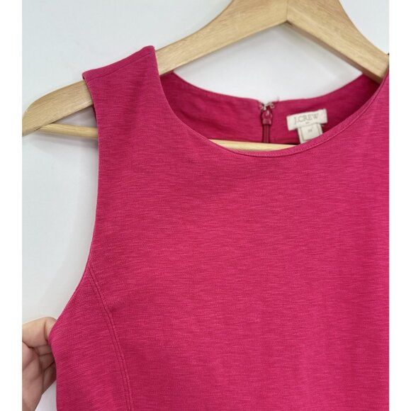 J.Crew Factory DayBreak Fuchsia Cotton Dress Pockets Size XS Preppy FLAWS - Picture 4 of 14